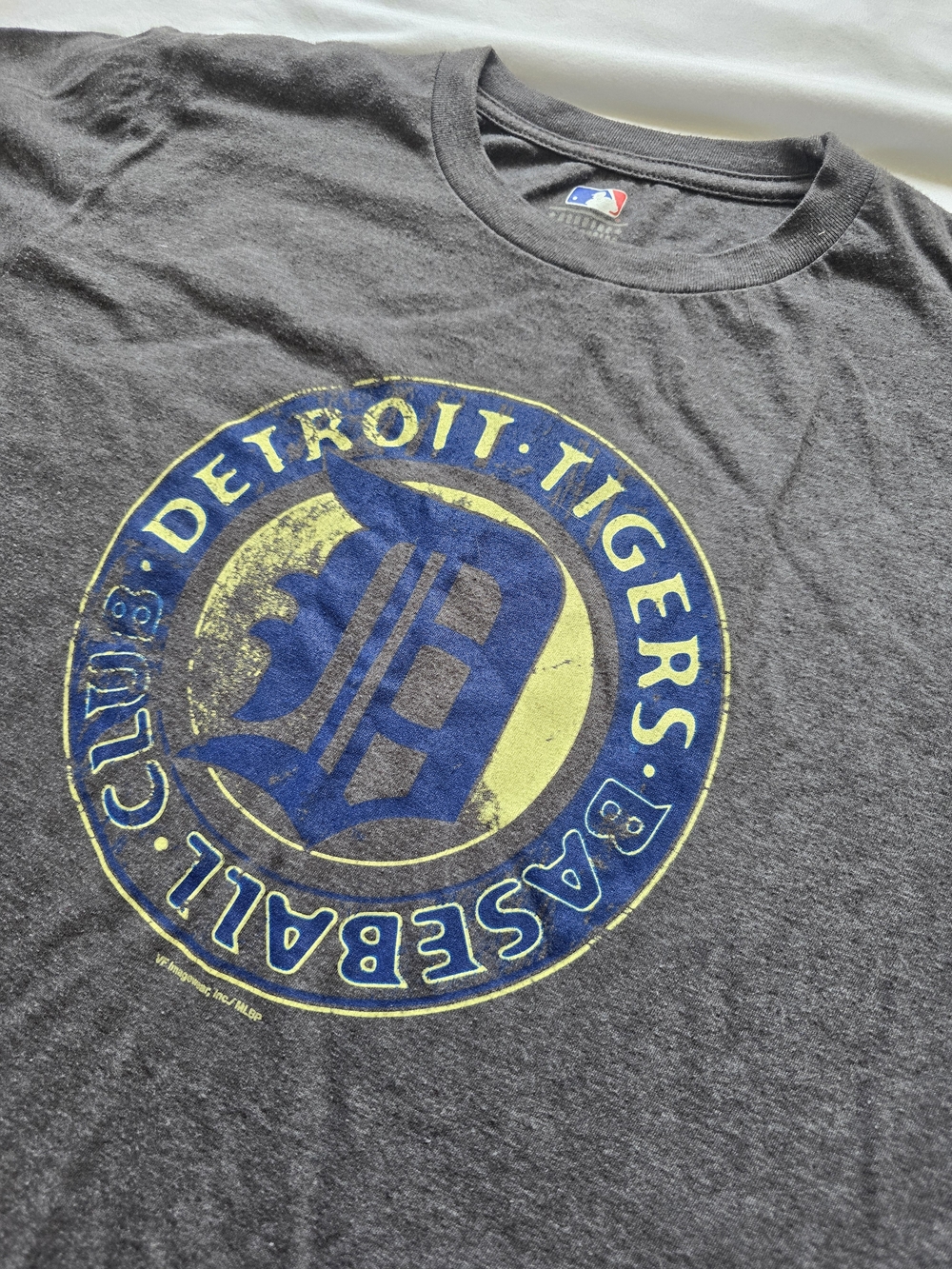 Detroit Tigers MLB Gray Graphic T Shirt Mens Medium Baseball Logo